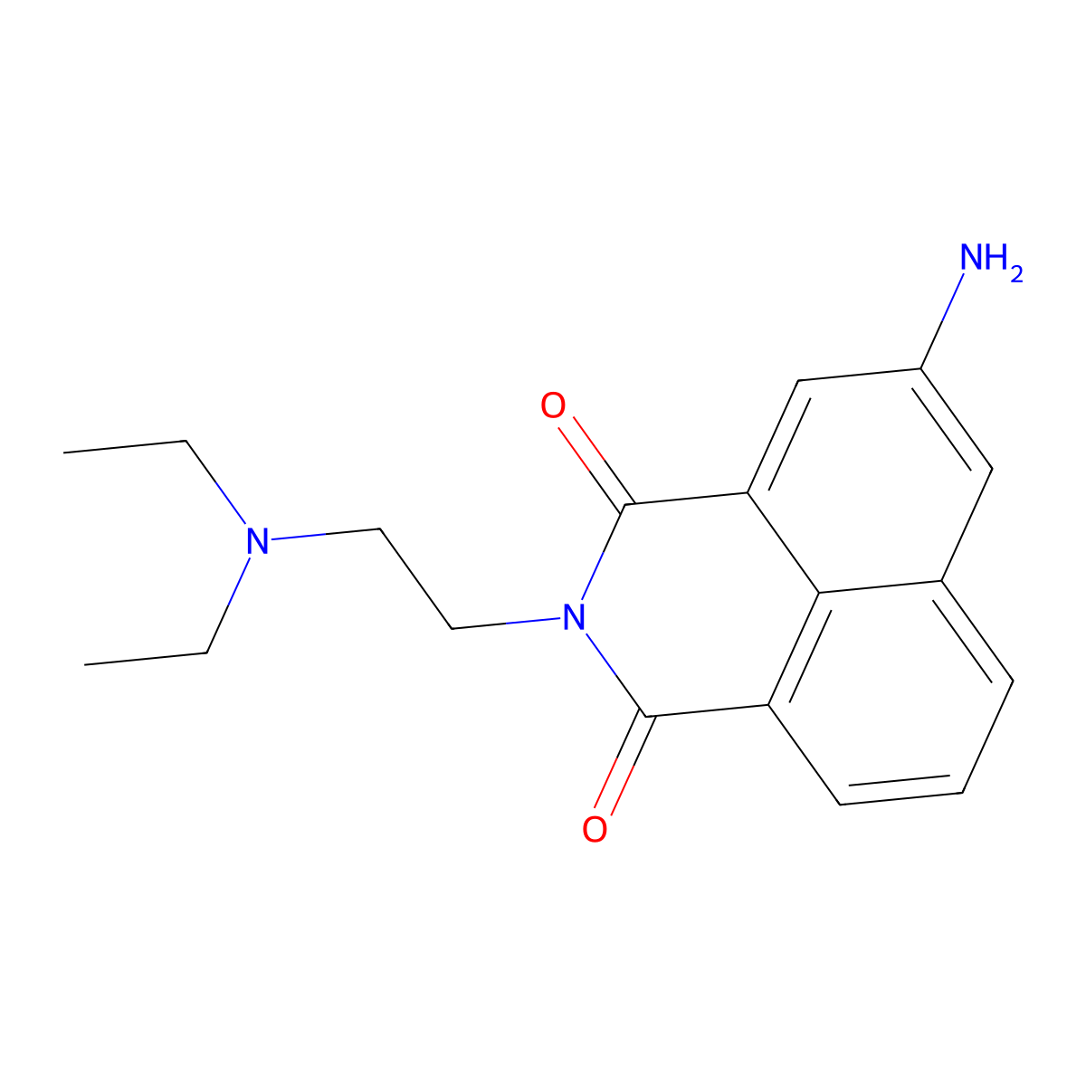 1H-Benz(de)isoquinoline-1,3(2H)-dione, 5-amino-2-(2-(diethylamino)ethyl)- molecular structure, CAS 69408-82-8