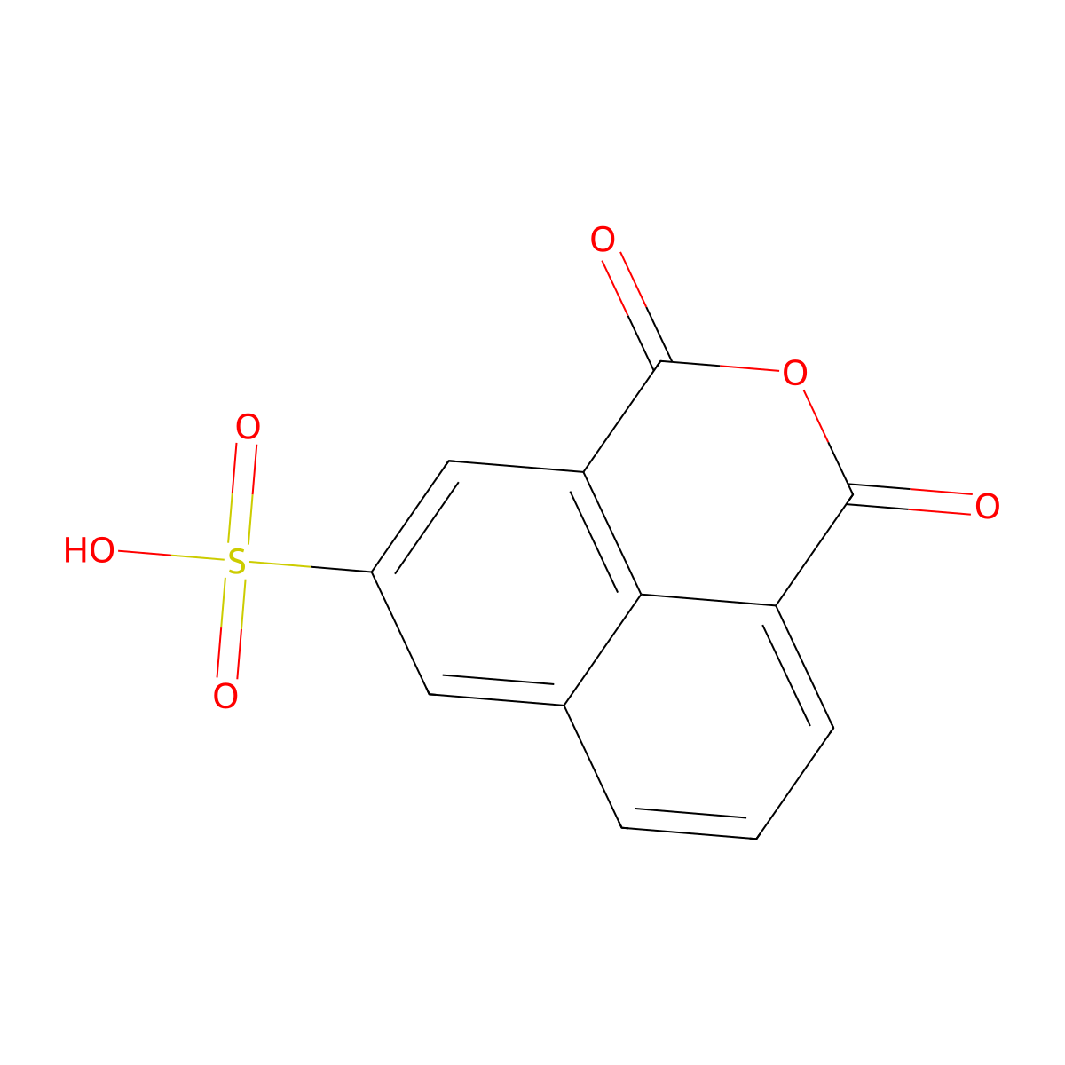 1,3-dioxo-1H,3H-benzo[de]isochromene-5-sulfonic acid molecular structure, CAS 69409-07-0