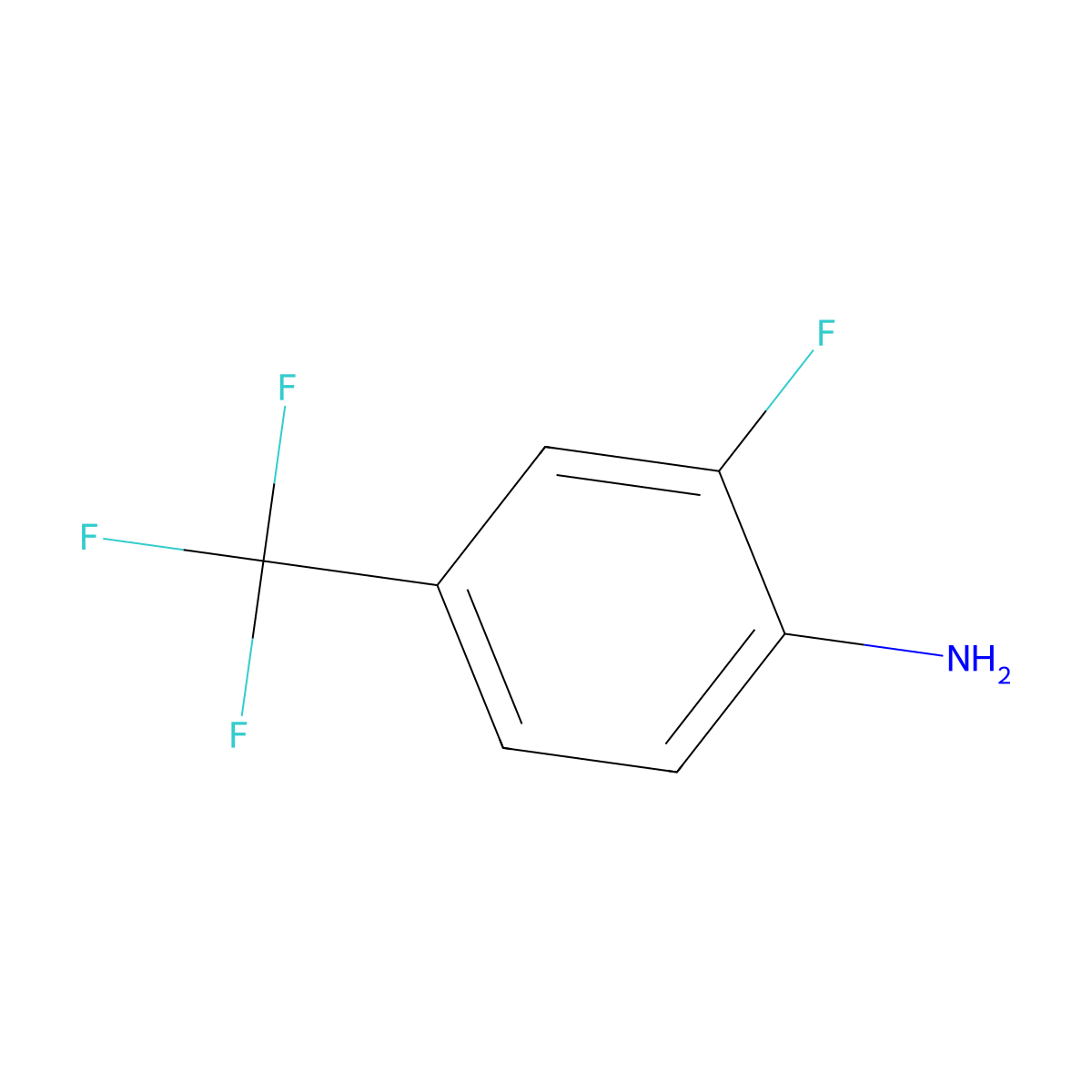 2-Fluoro-4-(trifluoromethyl)aniline molecular structure, CAS 69409-98-9