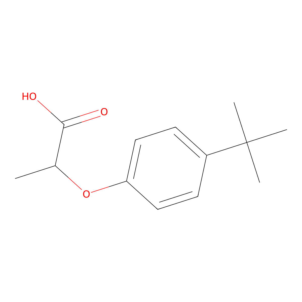 2-(4-Tert-butylphenoxy)propanoic acid molecular structure, CAS 6941-12-4