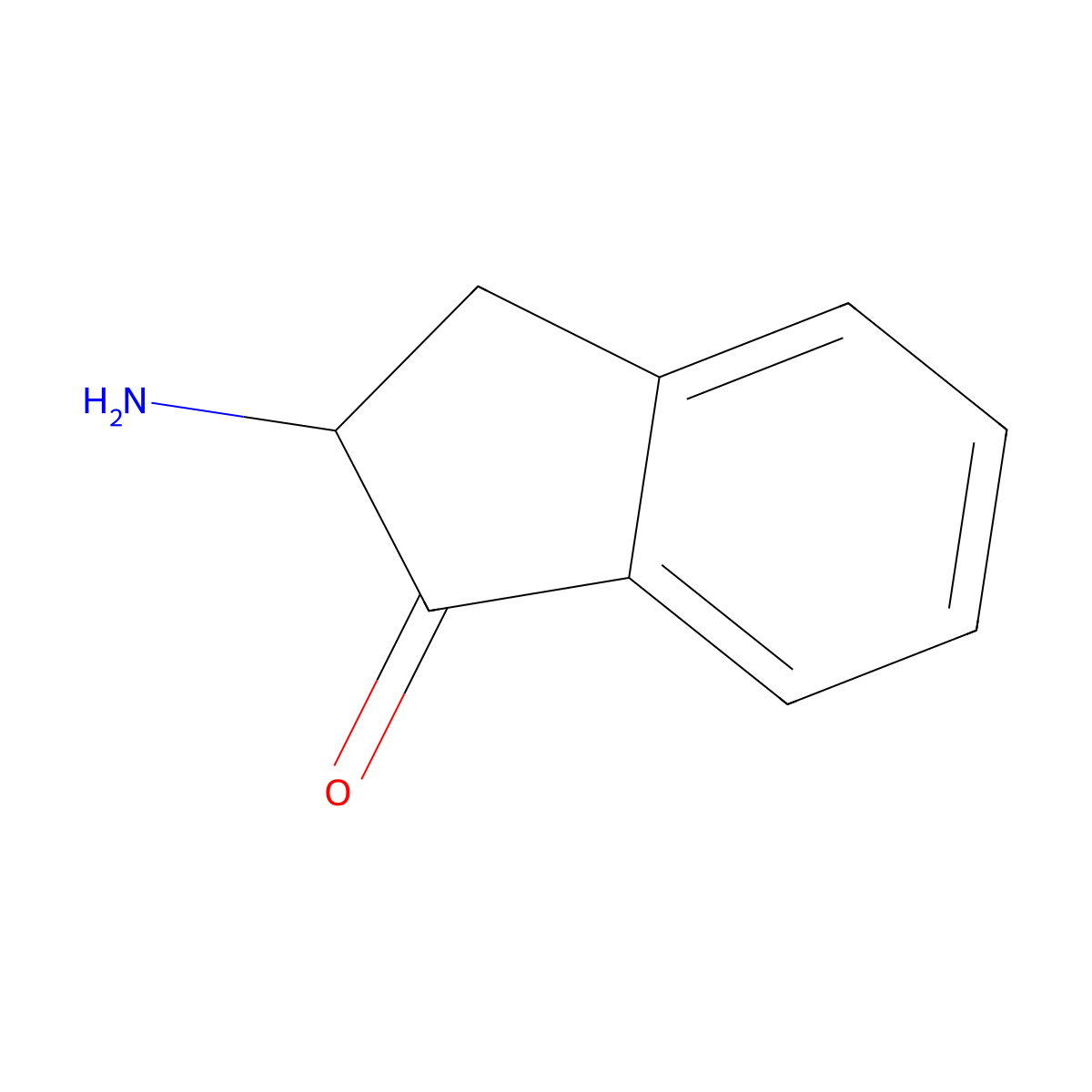 2-Amino-2,3-dihydro-1H-inden-1-one molecular structure, CAS 6941-16-8