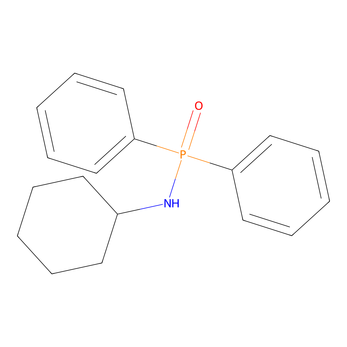 N-diphenylphosphorylcyclohexanamine molecular structure, CAS 6941-20-4