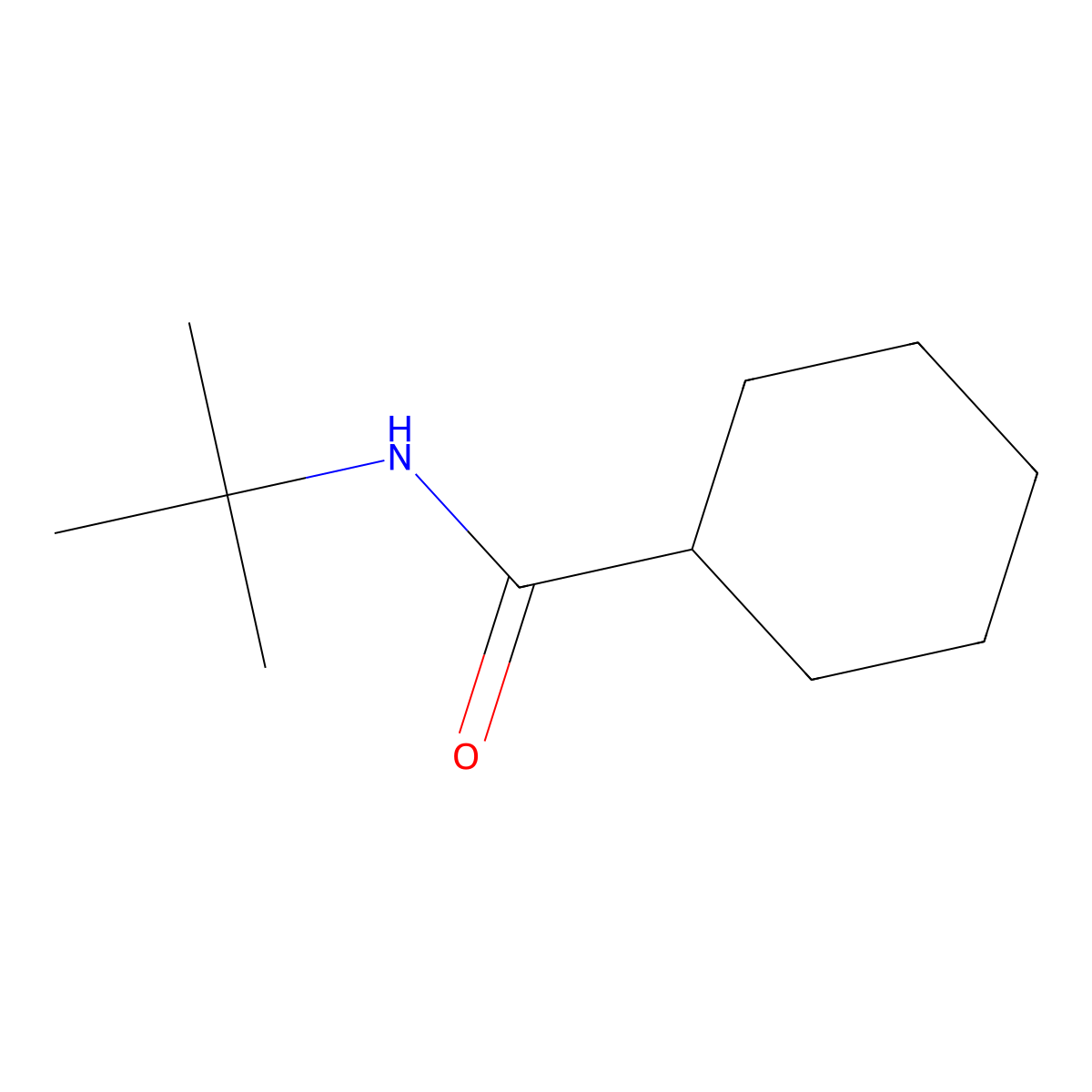 n-Tert-butylcyclohexanecarboxamide molecular structure, CAS 6941-24-8