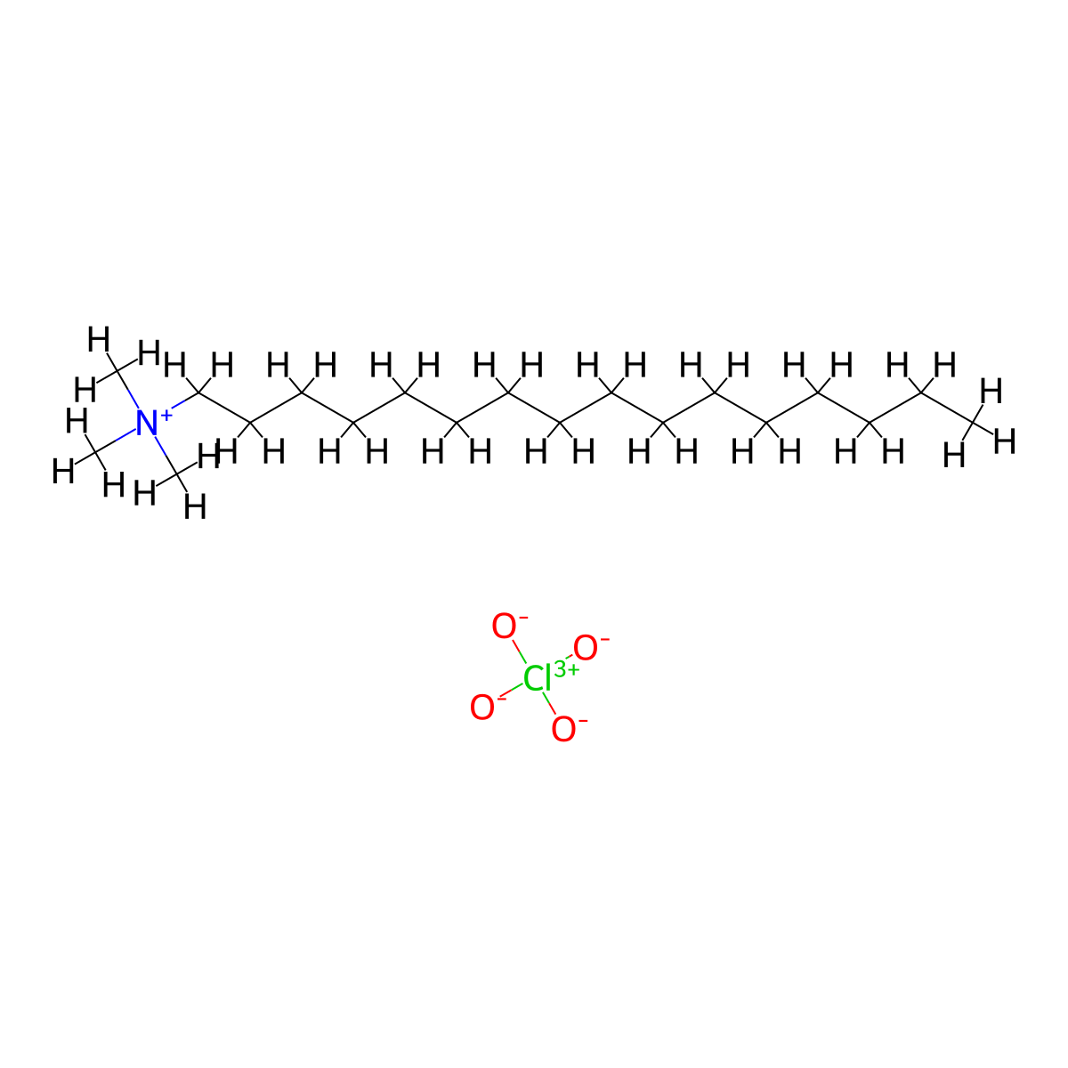 Hexadecyltrimethylammonium Perchlorate molecular structure, CAS 6941-37-3