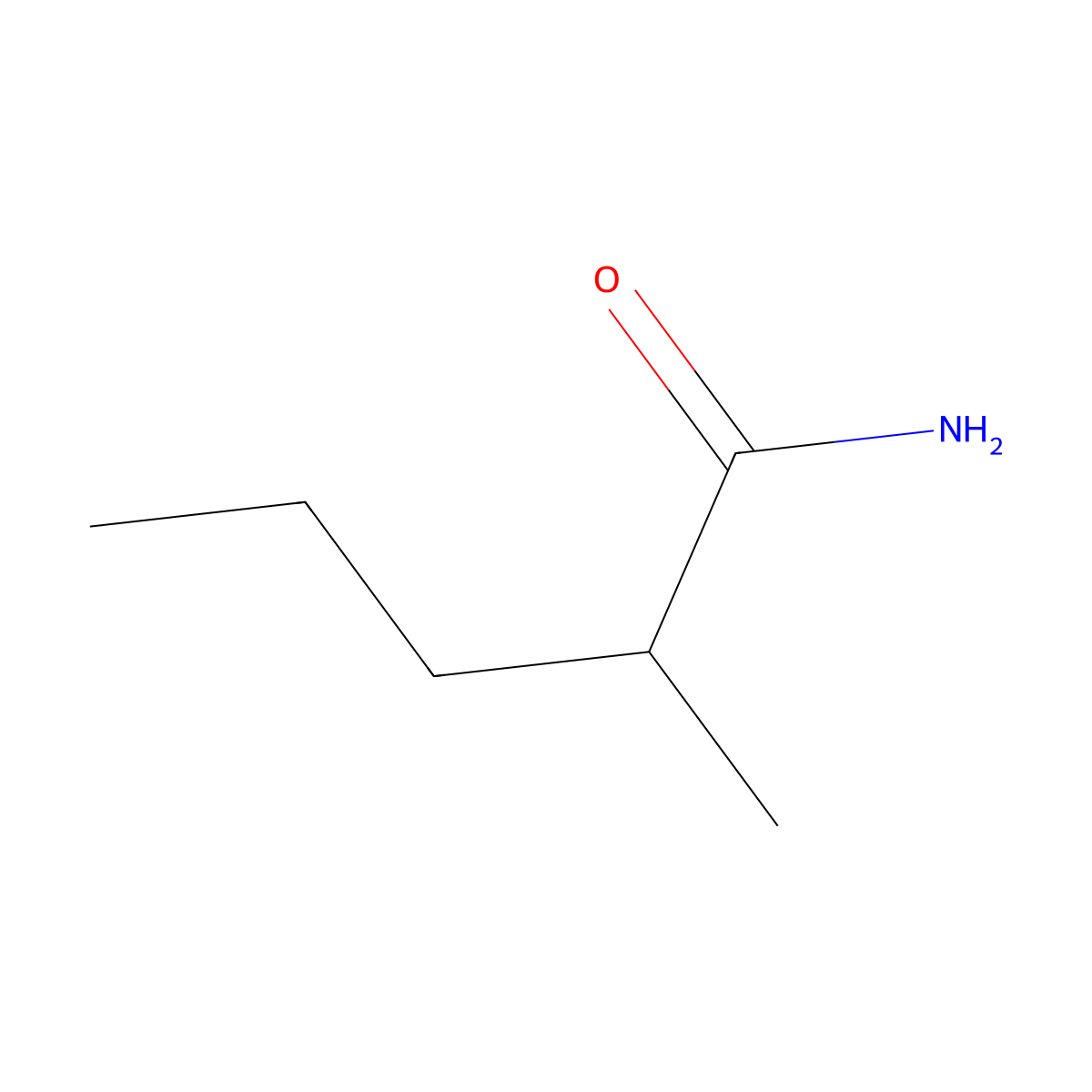 2-Methylvaleramide molecular structure, CAS 6941-49-7