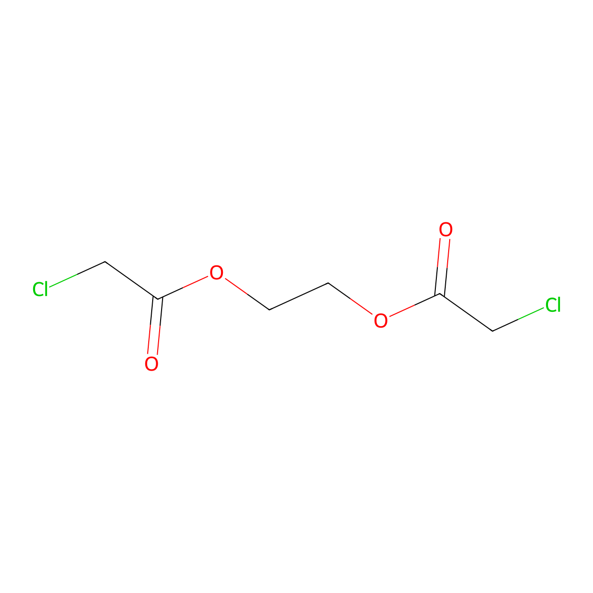 Acetic acid, 2-chloro-, 1,1'-(1,2-ethanediyl) ester molecular structure, CAS 6941-69-1