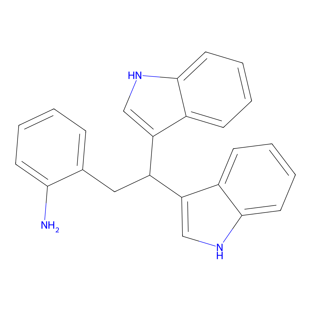2-[2,2-bis(1H-indol-3-yl)ethyl]aniline molecular structure, CAS 6941-73-7