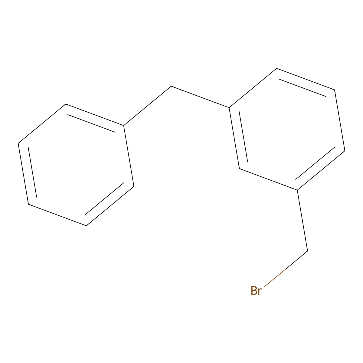 Benzene, 1-(bromomethyl)-3-(phenylmethyl)- molecular structure, CAS 69410-45-3