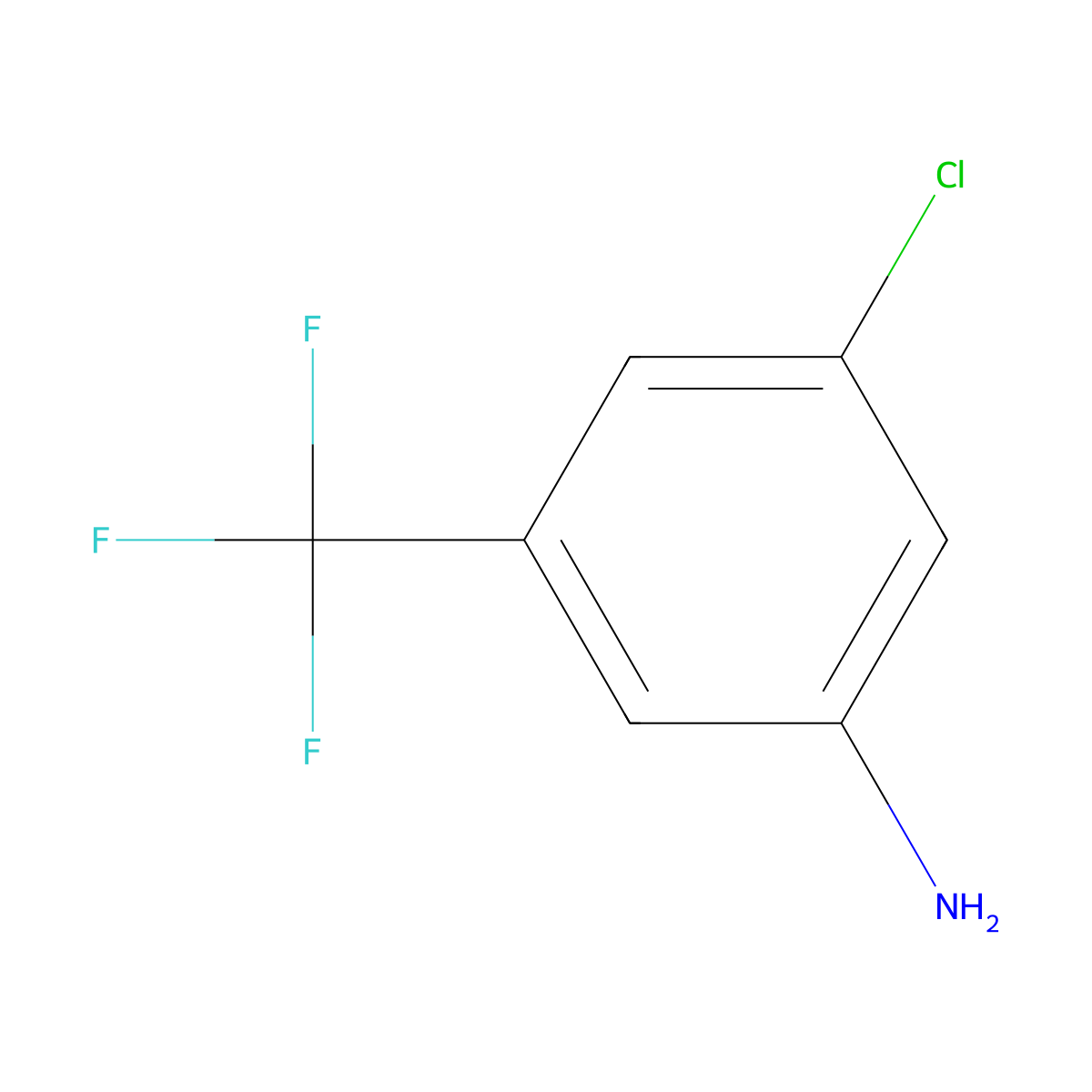 3-Chloro-5-(trifluoromethyl)aniline molecular structure, CAS 69411-05-8