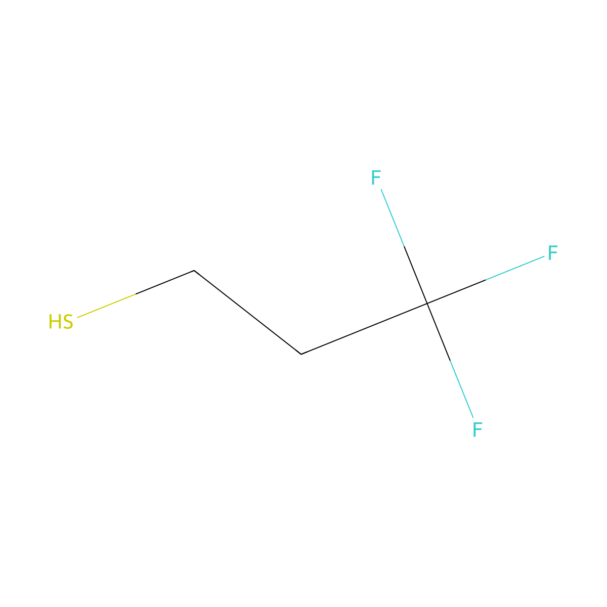 3,3,3-Trifluoropropane-1-thiol molecular structure, CAS 69412-76-6