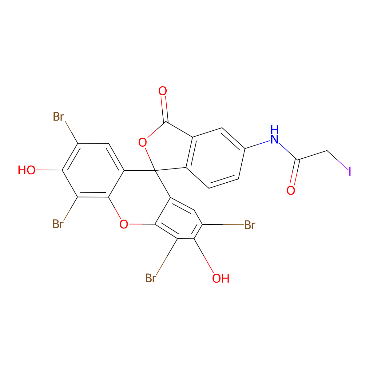 Iodoacetamidoeosin molecular structure, CAS 69414-31-9