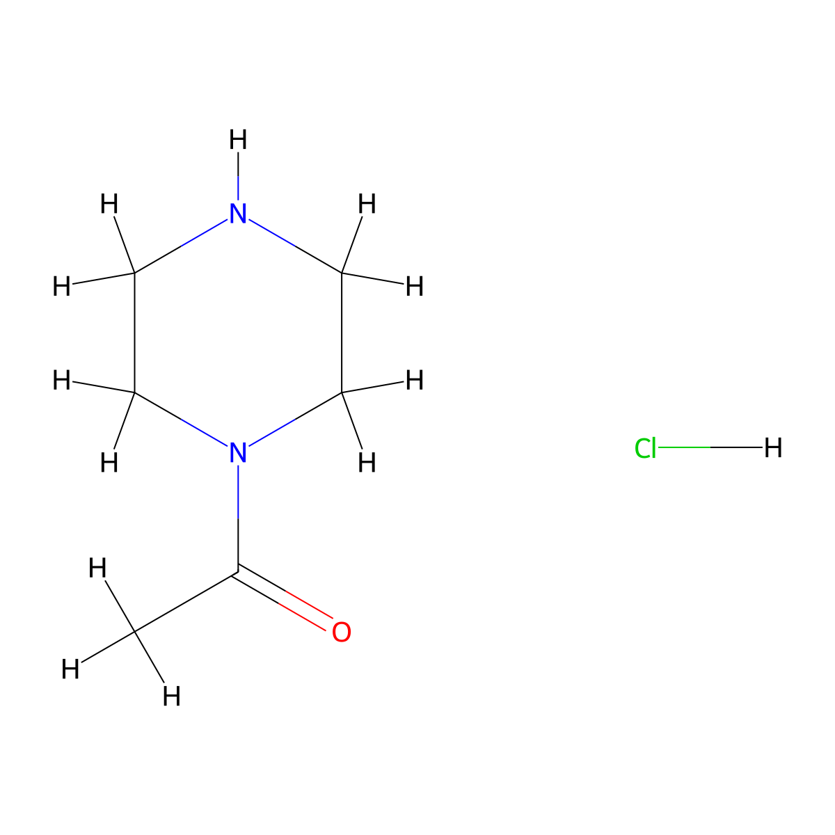 1-(Piperazin-1-yl)ethanone hydrochloride molecular structure, CAS 69414-53-5