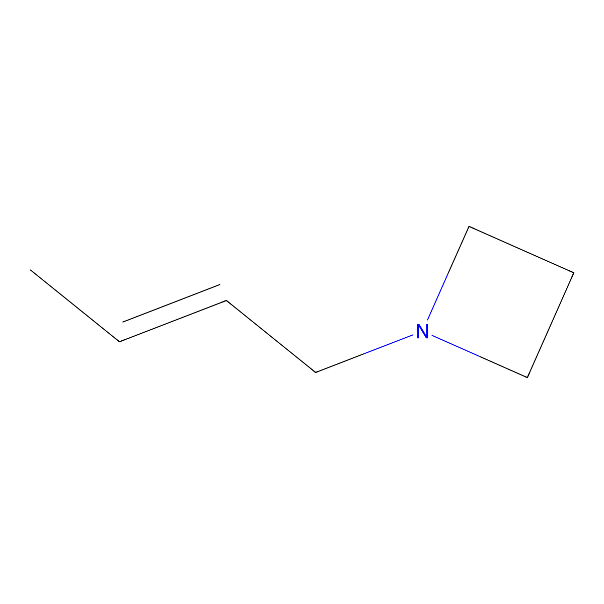 1-(But-2-en-1-yl)azetidine molecular structure, CAS 69416-65-5