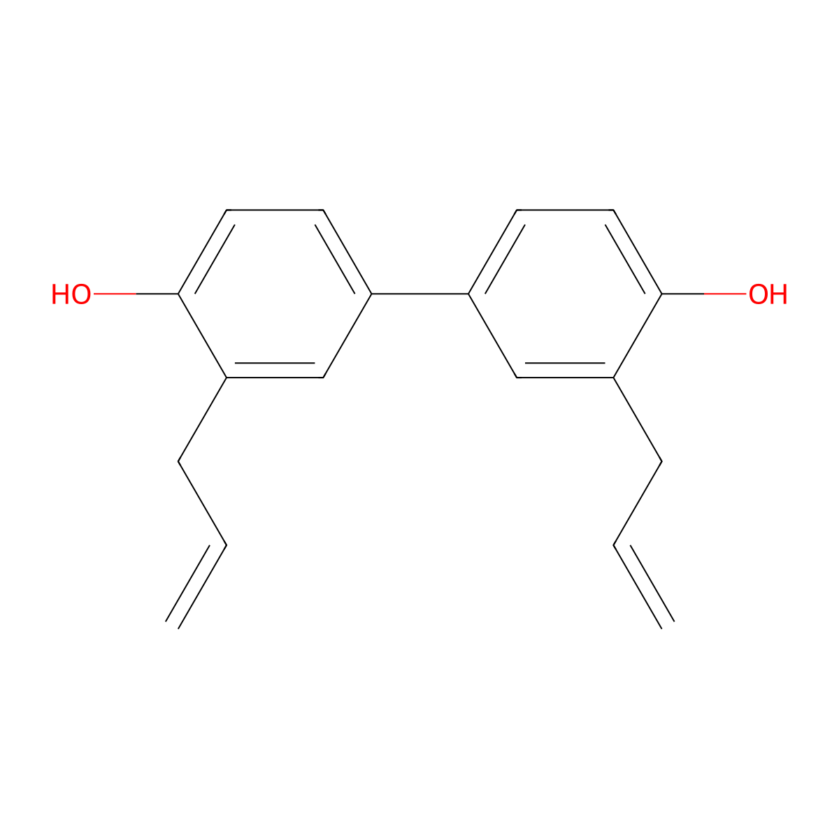 2,2'-Diallyl-4,4'-biphenol molecular structure, CAS 6942-01-4