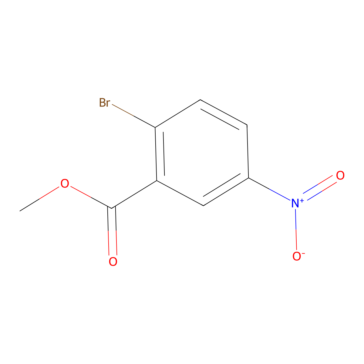 Methyl 2-Bromo-5-nitrobenzoate molecular structure, CAS 6942-36-5