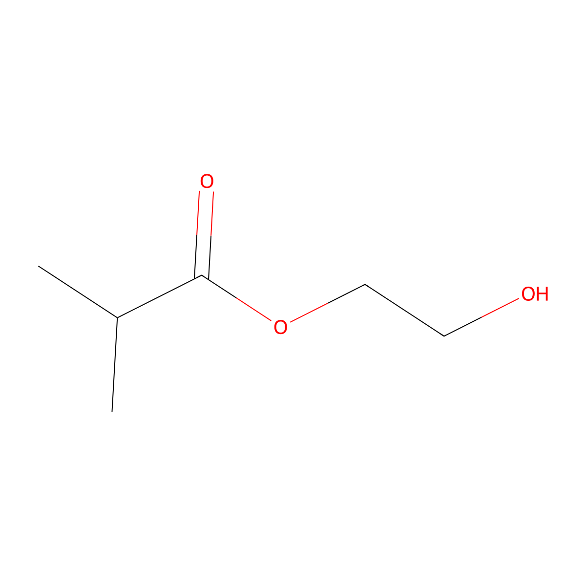 2-Hydroxyethyl isobutyrate molecular structure, CAS 6942-58-1