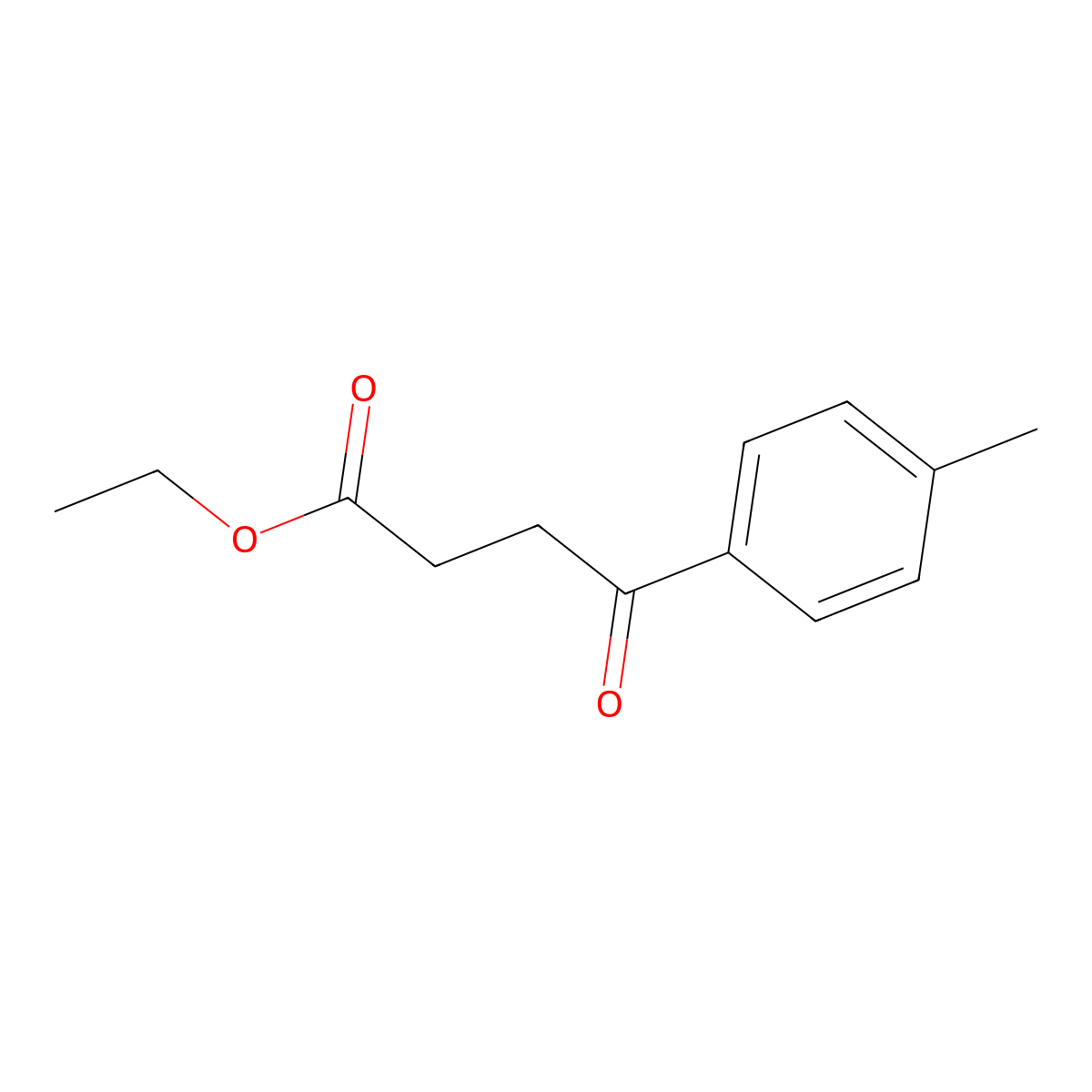 Ethyl 4-(4-methylphenyl)-4-oxobutanoate molecular structure, CAS 6942-61-6