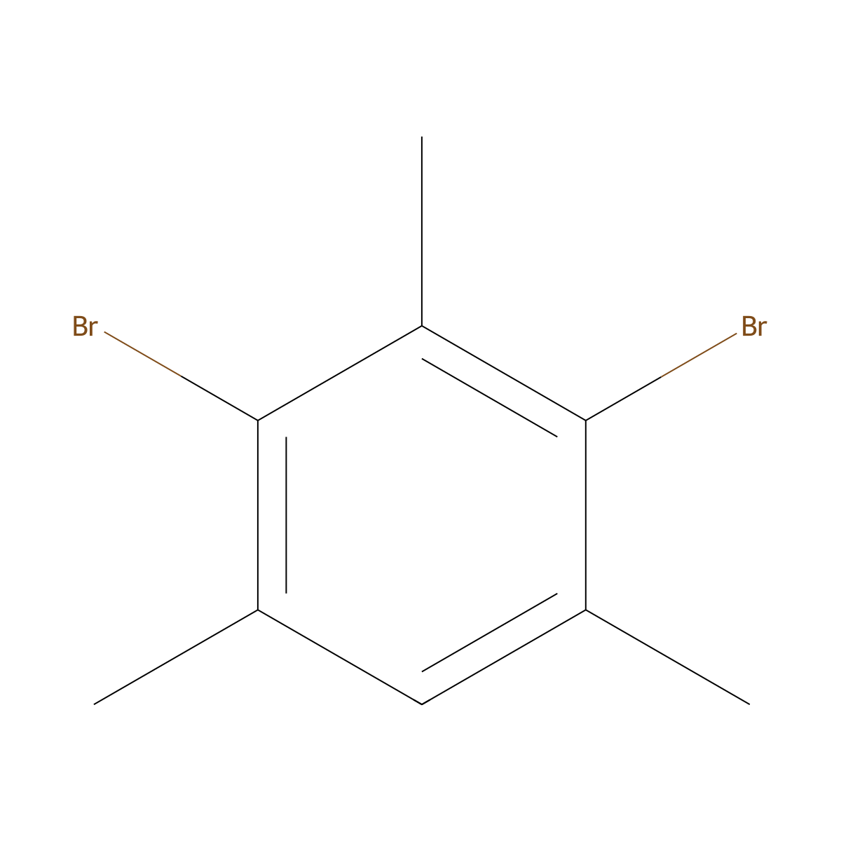 2,4-Dibromo-1,3,5-trimethylbenzene molecular structure, CAS 6942-99-0