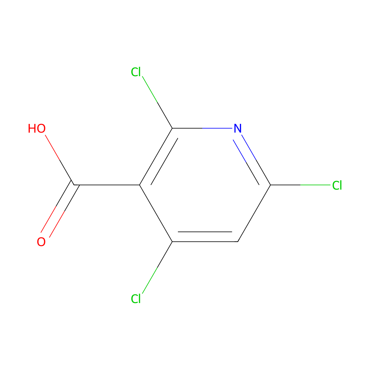 2,4,6-Trichloropyridine-3-carboxylic acid molecular structure, CAS 69422-72-6