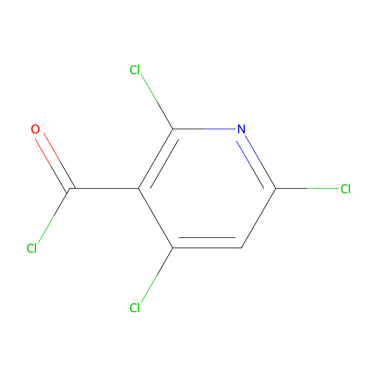 3-Pyridinecarbonyl chloride, 2,4,6-trichloro- molecular structure, CAS 69422-73-7