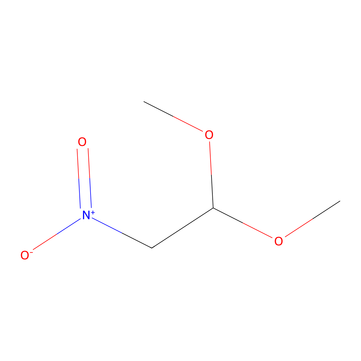 1,1-Dimethoxy-2-nitroethane molecular structure, CAS 69425-53-2