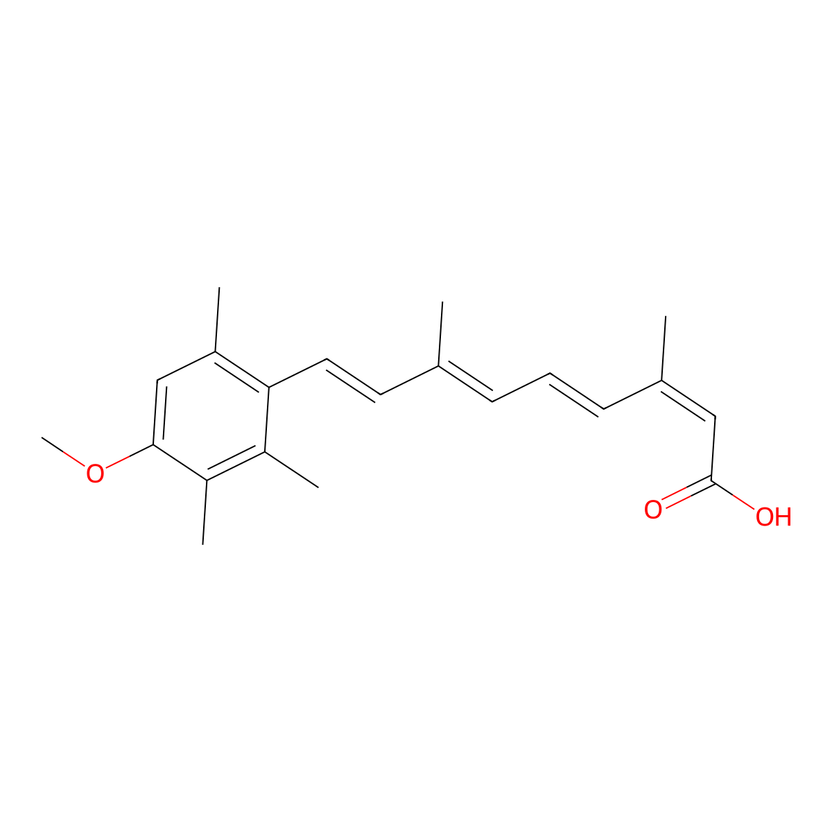 13-cis-Acitretin molecular structure, CAS 69427-46-9