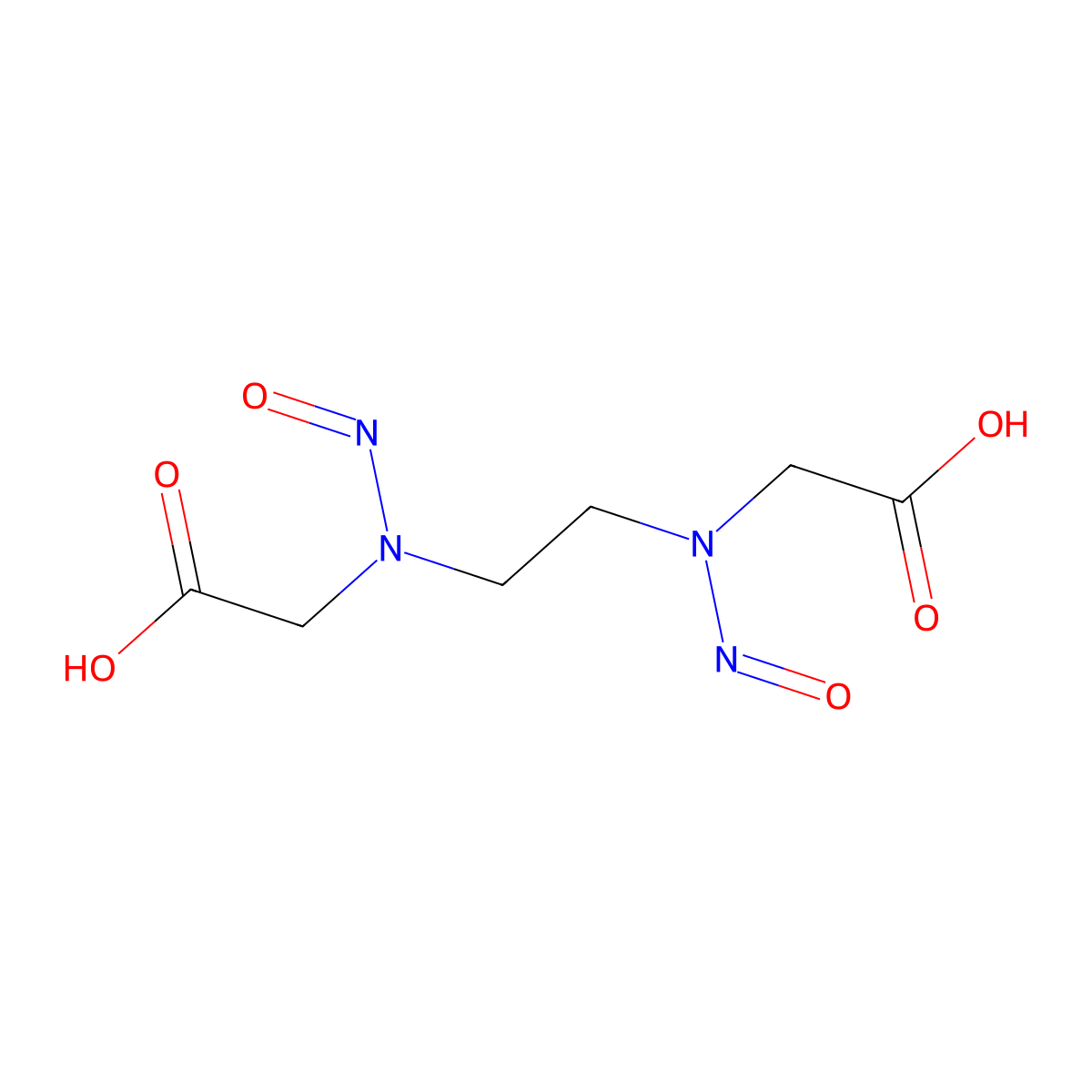 2,2'-[Ethane-1,2-diylbis(nitrosoimino)]diacetic acid molecular structure, CAS 6943-40-4