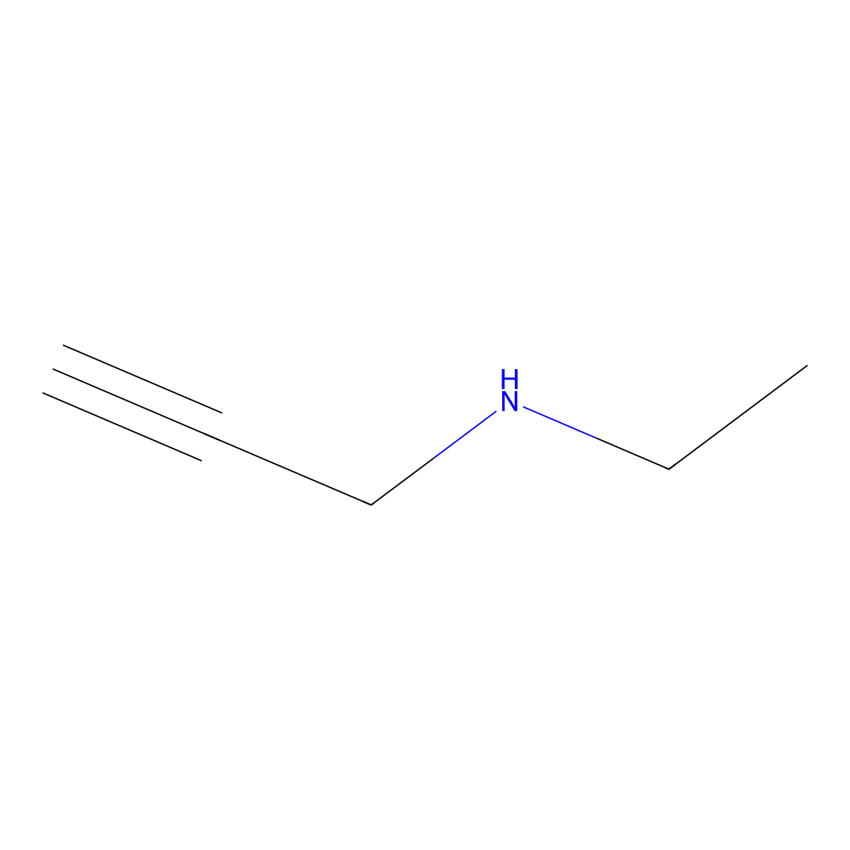 N-ethyl-N-propargylamine molecular structure, CAS 6943-44-8