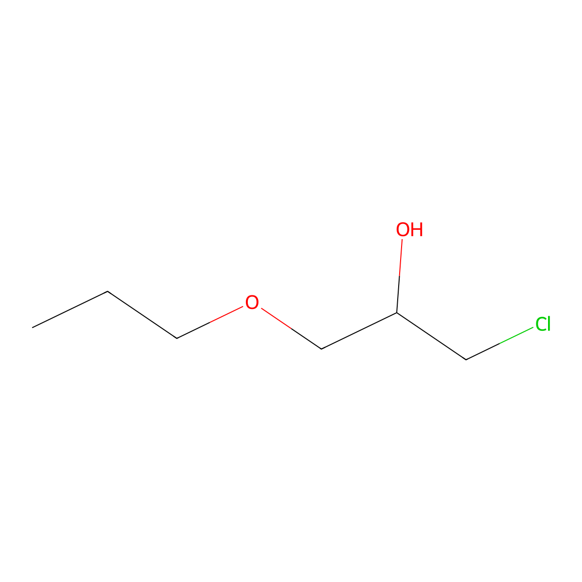 1-Chloro-3-propoxy-2-propanol molecular structure, CAS 6943-58-4