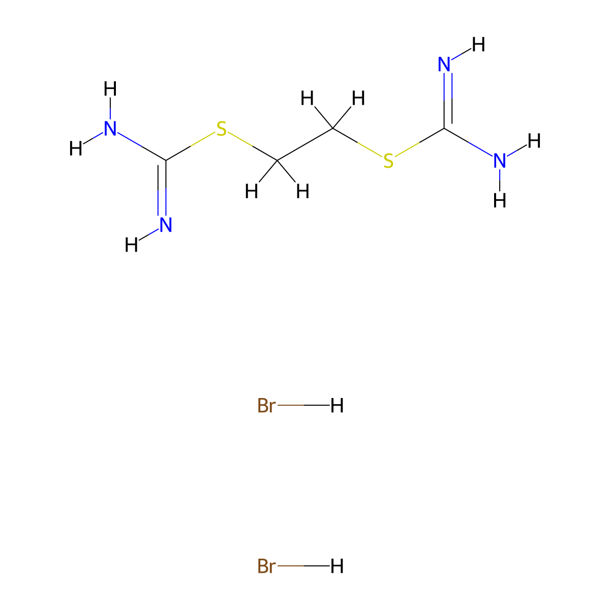 2,2'-Ethylenebisisothiouronium dibromide molecular structure, CAS 6943-65-3