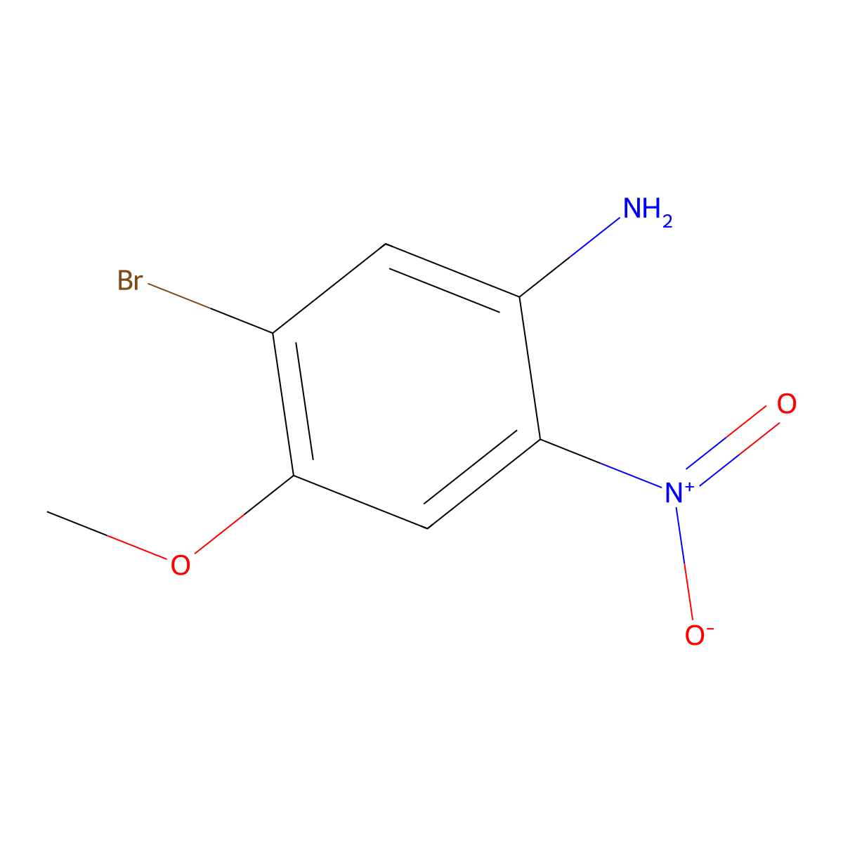 3-Bromo-4-methoxy-6-nitroaniline molecular structure, CAS 6943-69-7