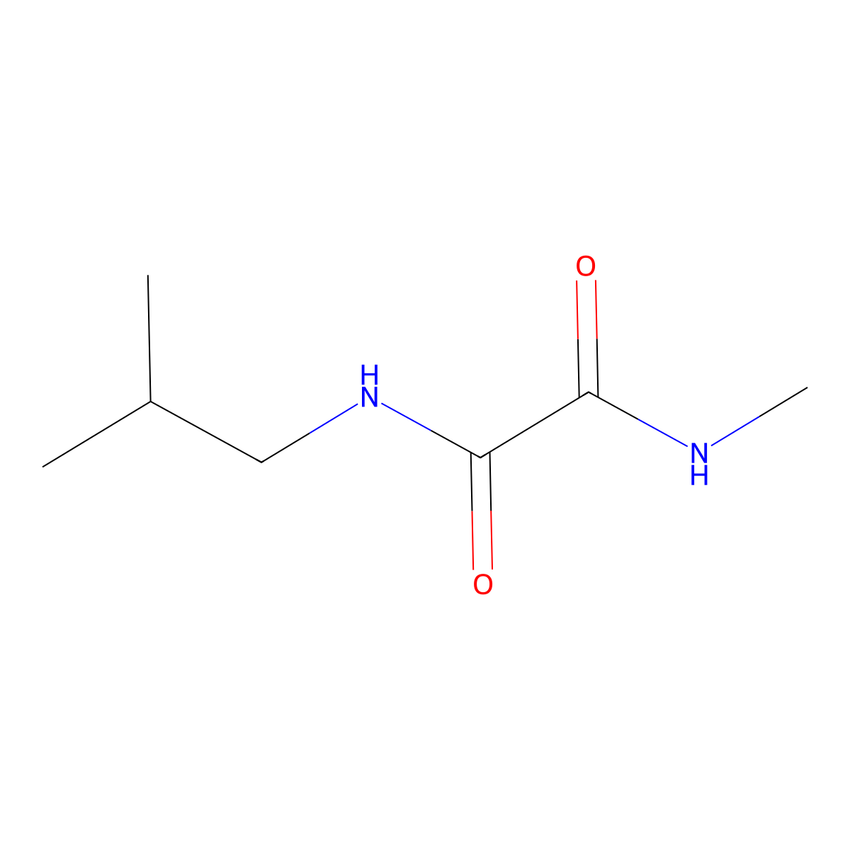 N-methyl-N'-(2-methylpropyl)ethanediamide molecular structure, CAS 69433-41-6
