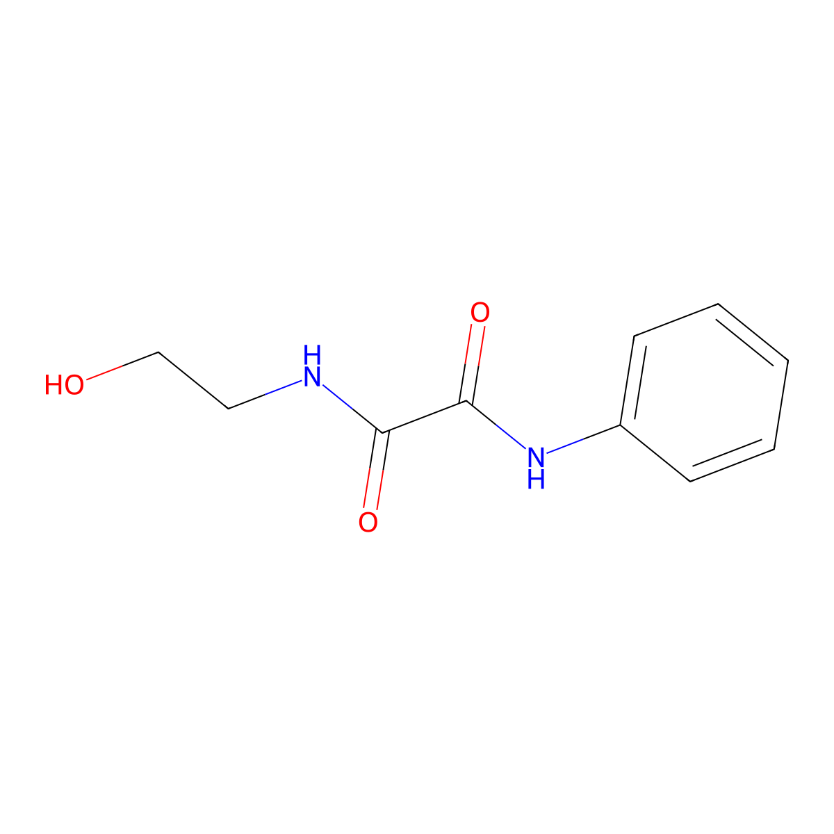 N-(2-hydroxyethyl)-N'-phenylethanediamide molecular structure, CAS 69433-42-7