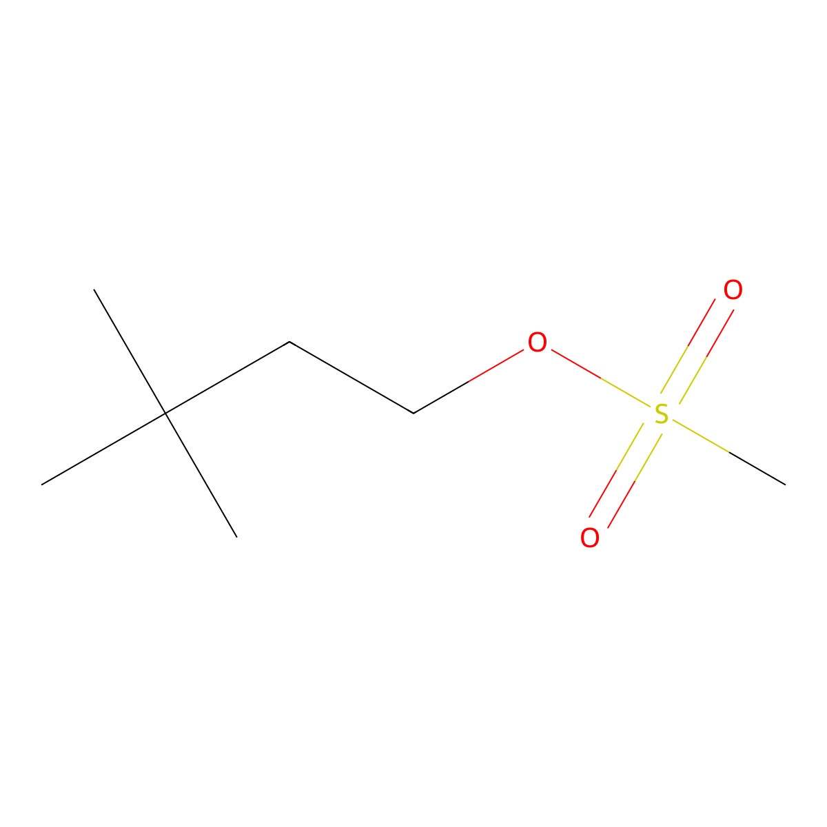 3,3-Dimethylbutyl methanesulfonate molecular structure, CAS 69436-45-9
