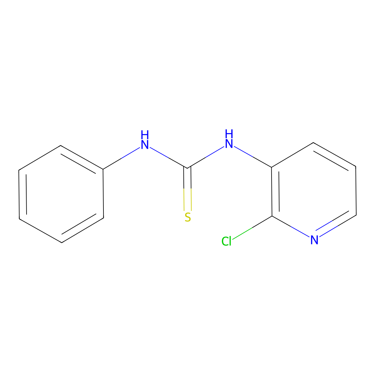 1-(2-Chloropyridin-3-yl)-3-phenylthiourea molecular structure, CAS 69437-72-5