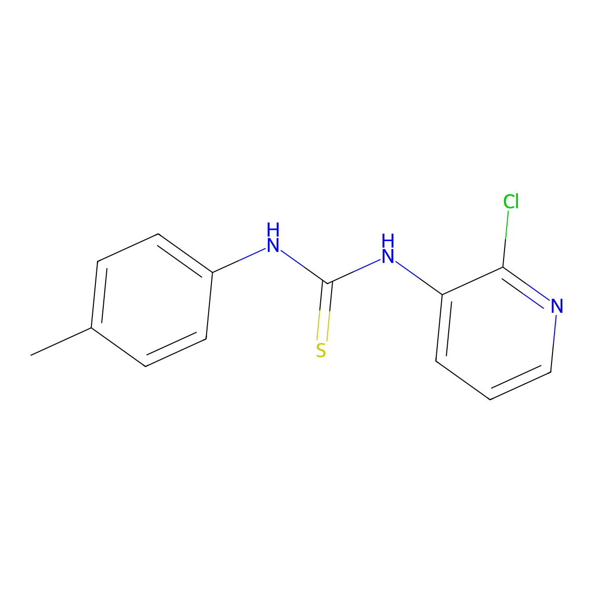 1-(2-Chloropyridin-3-yl)-3-(p-tolyl)thiourea molecular structure, CAS 69437-73-6