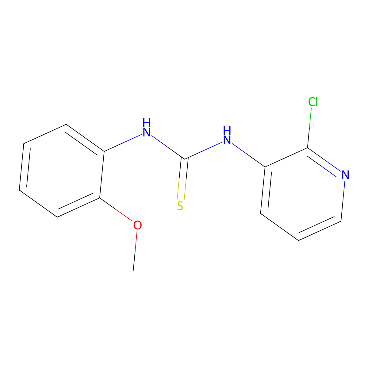 1-(2-Chloropyridin-3-yl)-3-(2-methoxyphenyl)thiourea molecular structure, CAS 69437-74-7