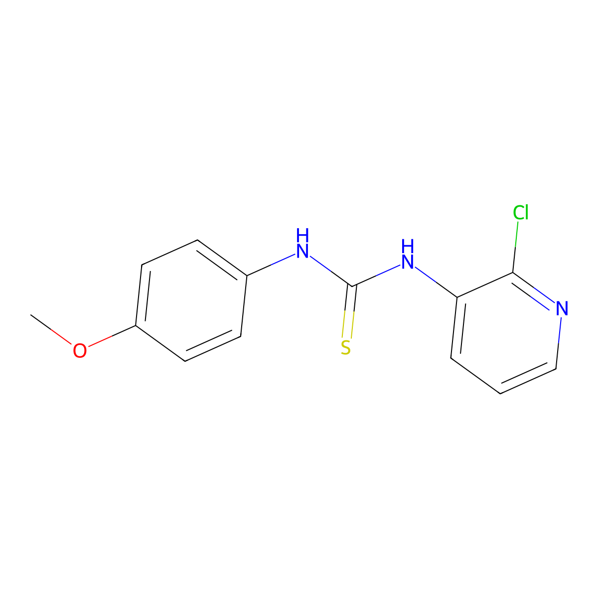 1-(2-Chloropyridin-3-yl)-3-(4-methoxyphenyl)thiourea molecular structure, CAS 69437-75-8