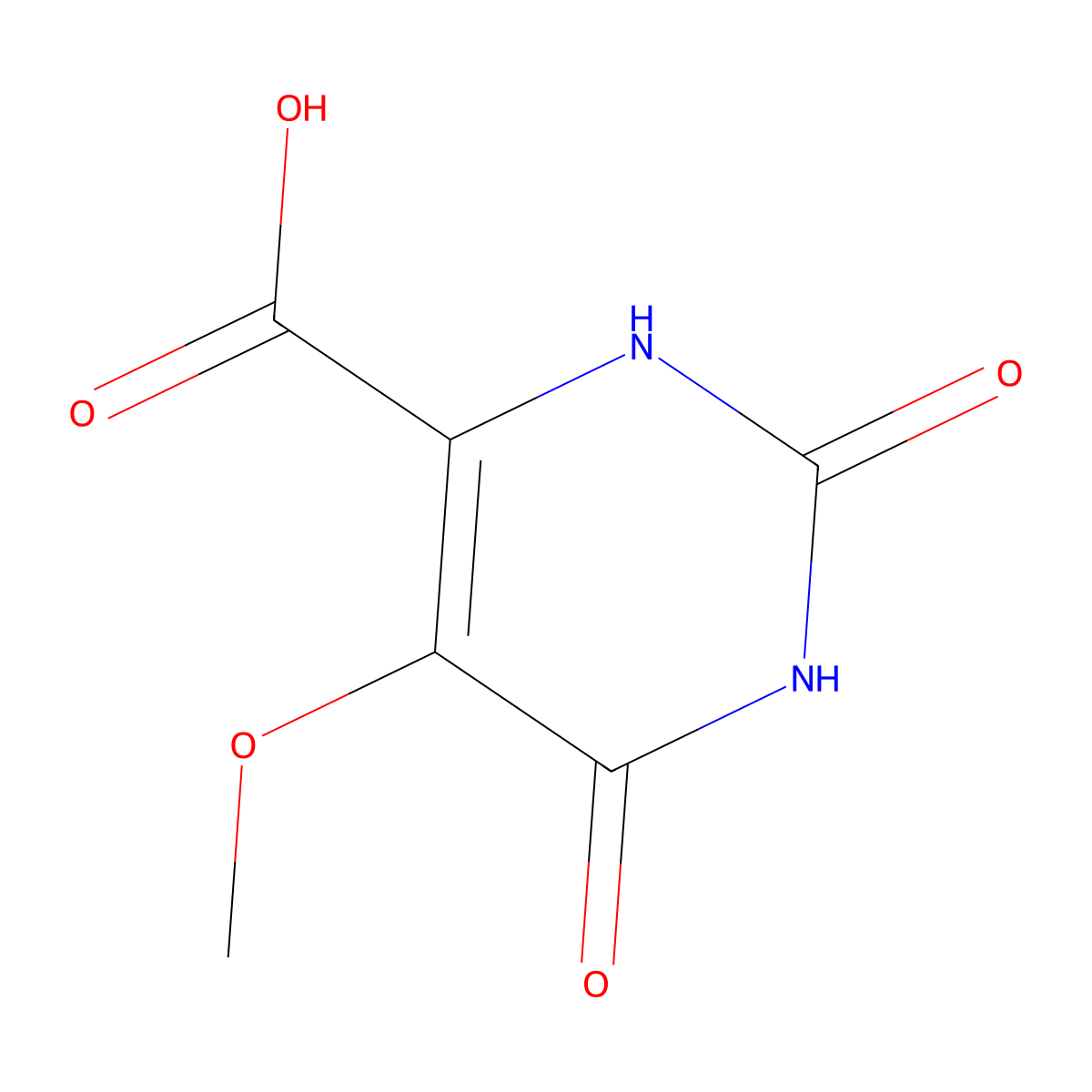 2,6-Dihydroxy-5-methoxypyrimidine-4-carboxylic acid molecular structure, CAS 6944-35-0