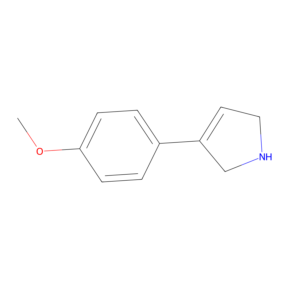 3-(4-methoxyphenyl)-2,5-dihydro-1H-pyrrole molecular structure, CAS 694434-08-7