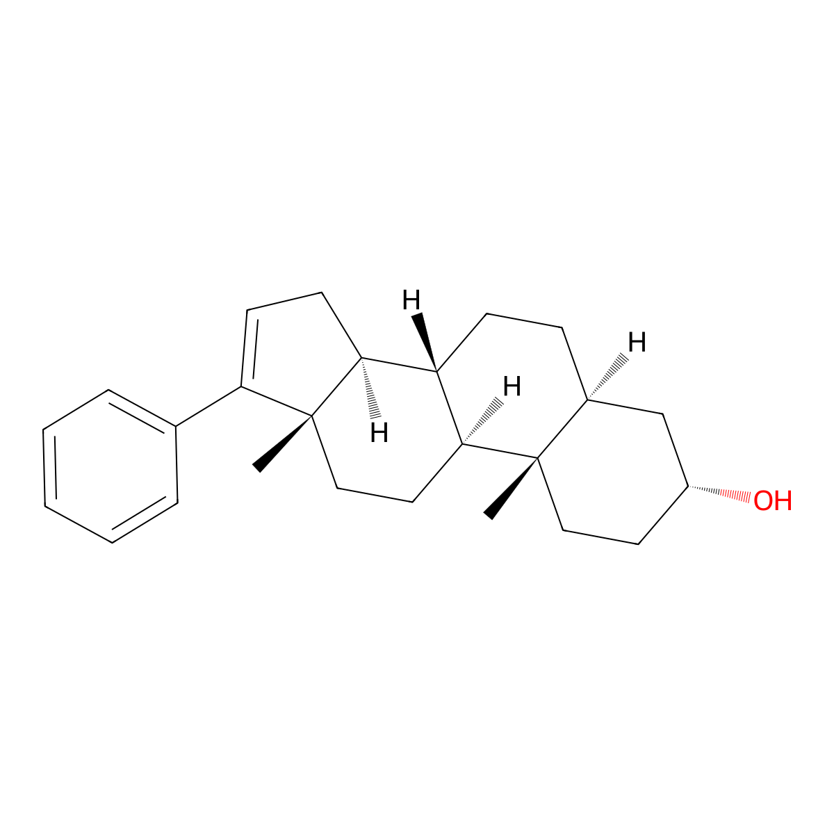 17-Phenylandrostenol molecular structure, CAS 694438-95-4