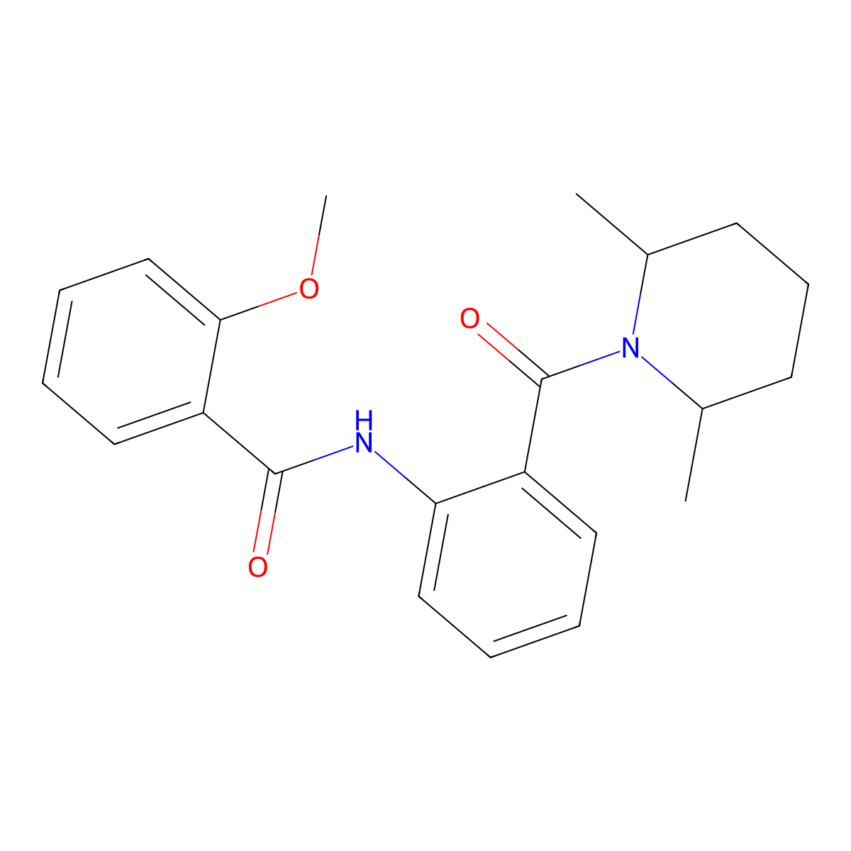 N-[2-(2,6-dimethylpiperidine-1-carbonyl)phenyl]-2-methoxybenzamide molecular structure, CAS 694442-07-4