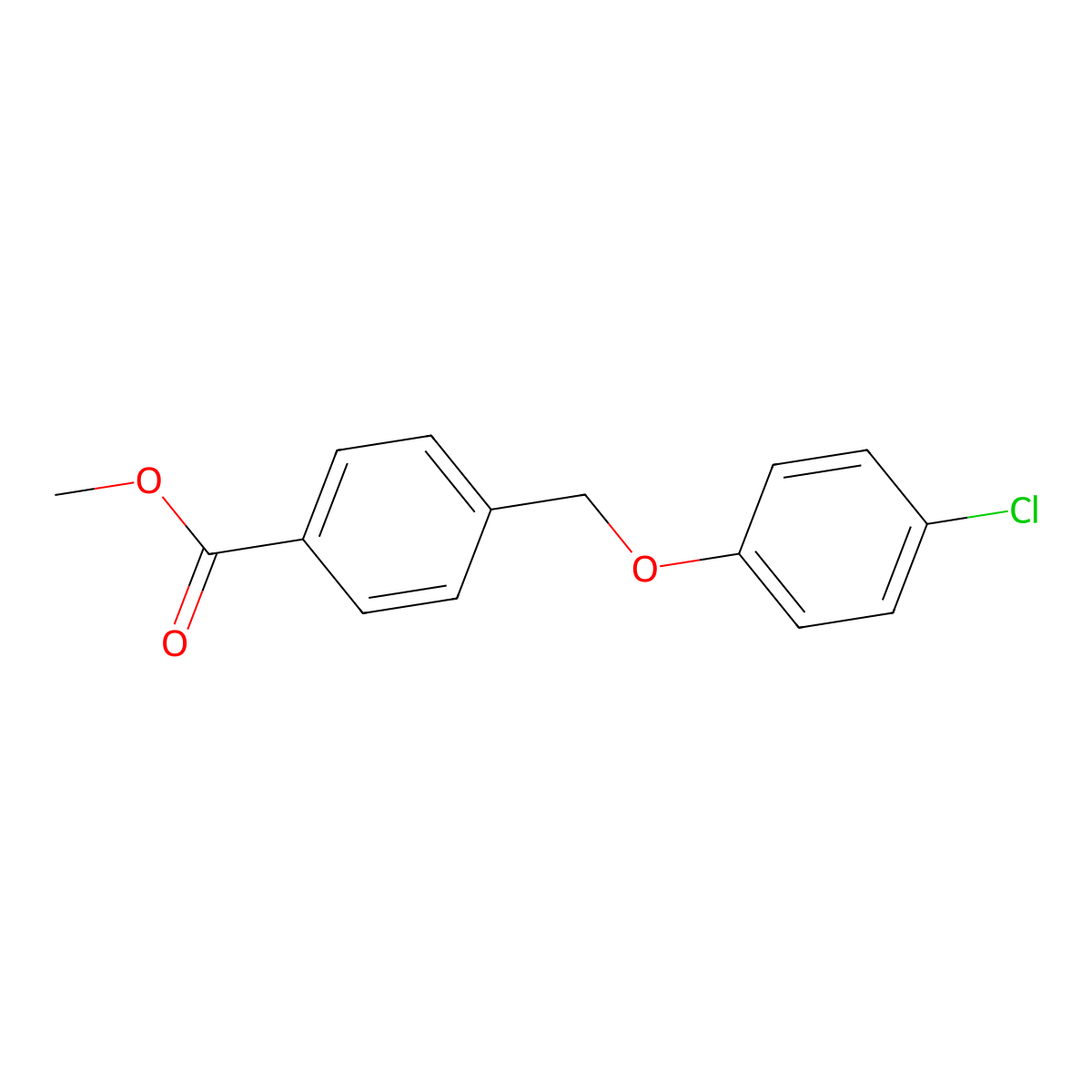 Methyl 4-[(4-chlorophenoxy)methyl]benzoate molecular structure, CAS 694442-23-4