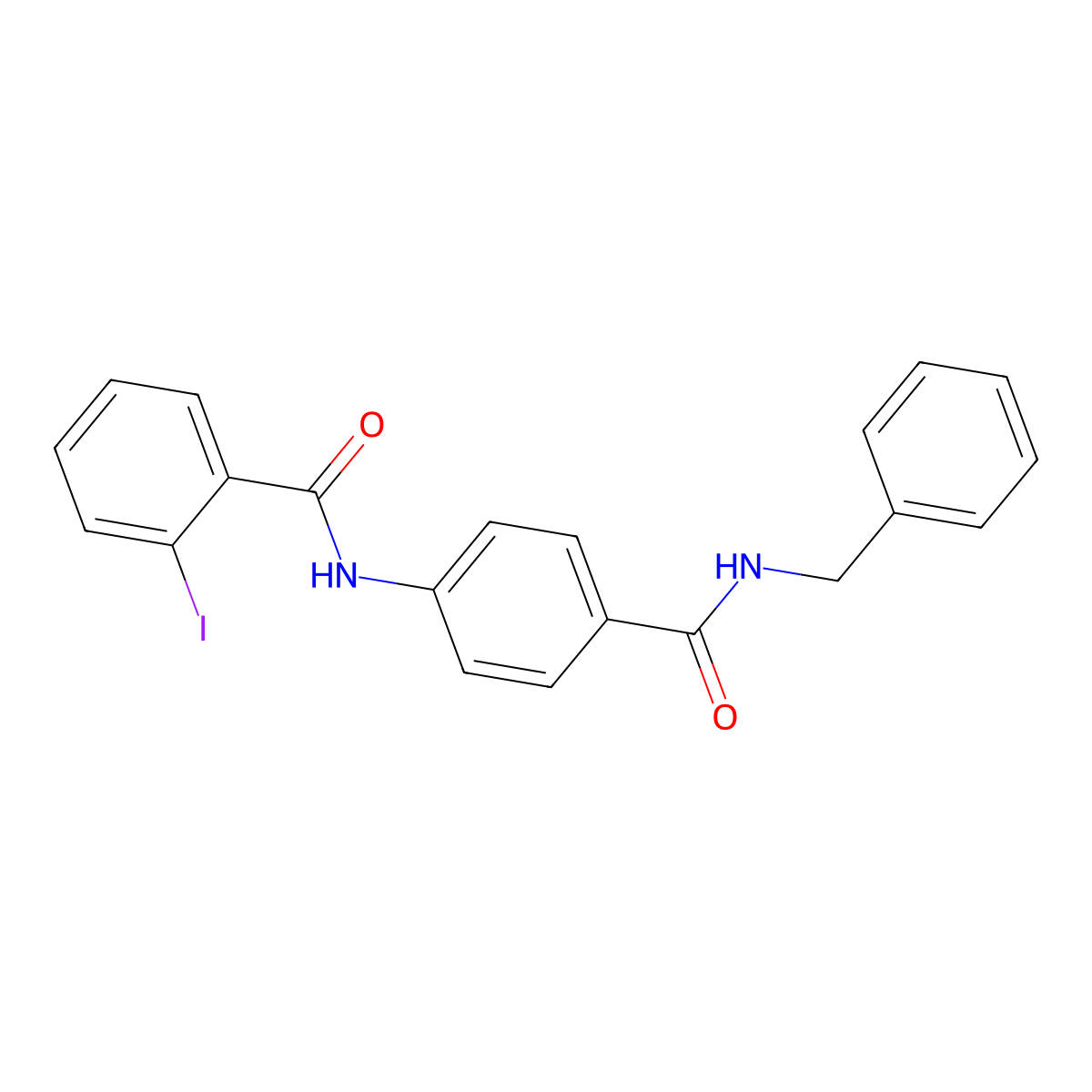 N-[4-(benzylcarbamoyl)phenyl]-2-iodobenzamide molecular structure, CAS 694442-61-0