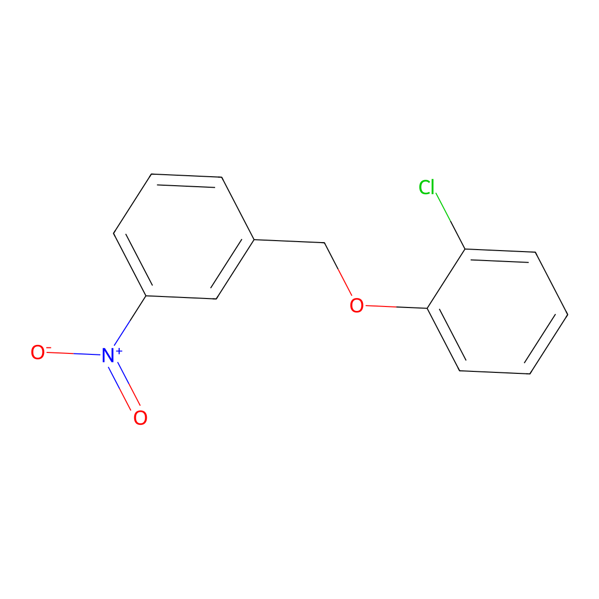 1-Chloro-2-((3-nitrobenzyl)oxy)benzene molecular structure, CAS 694442-84-7