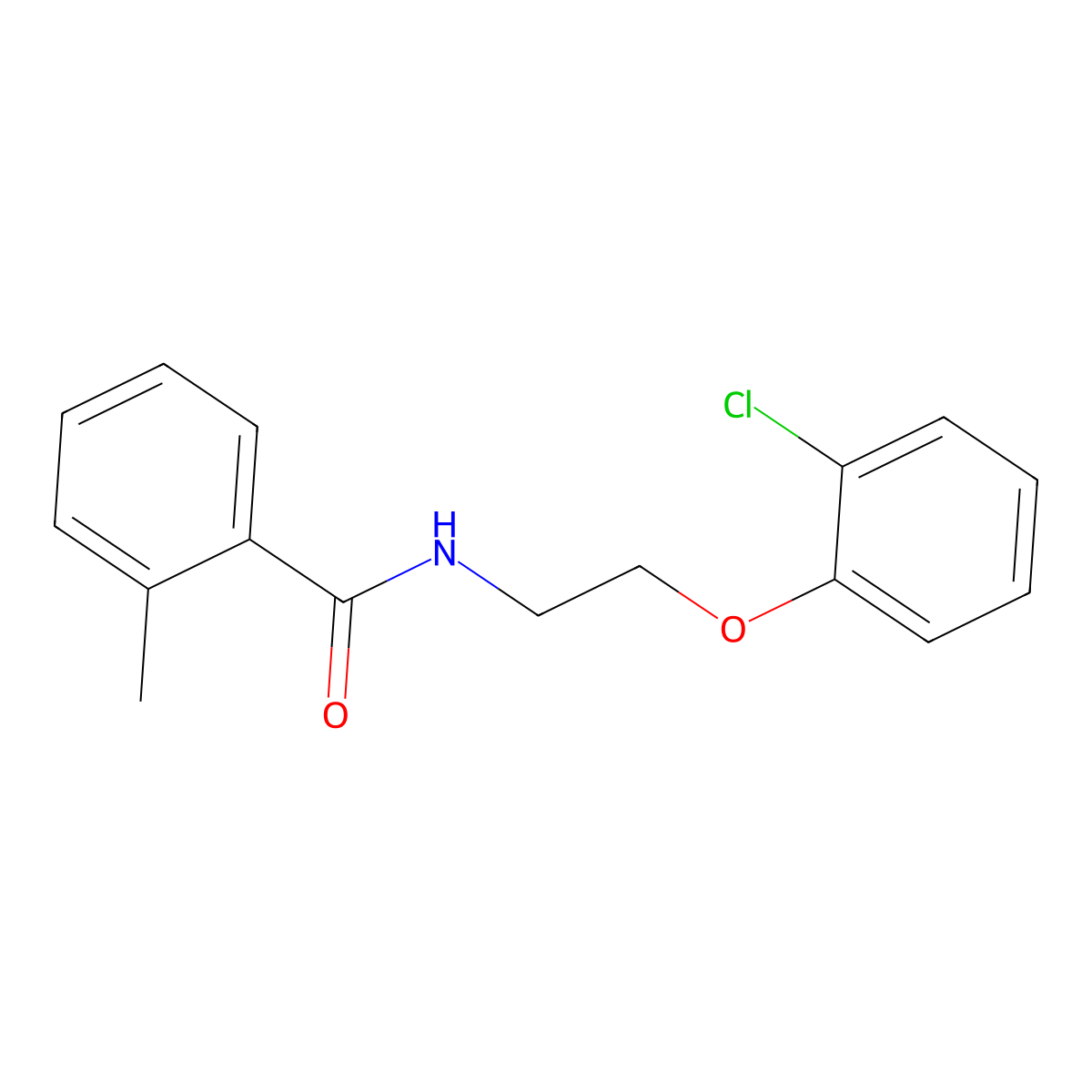N-[2-(2-chlorophenoxy)ethyl]-2-methylbenzamide molecular structure, CAS 694442-85-8