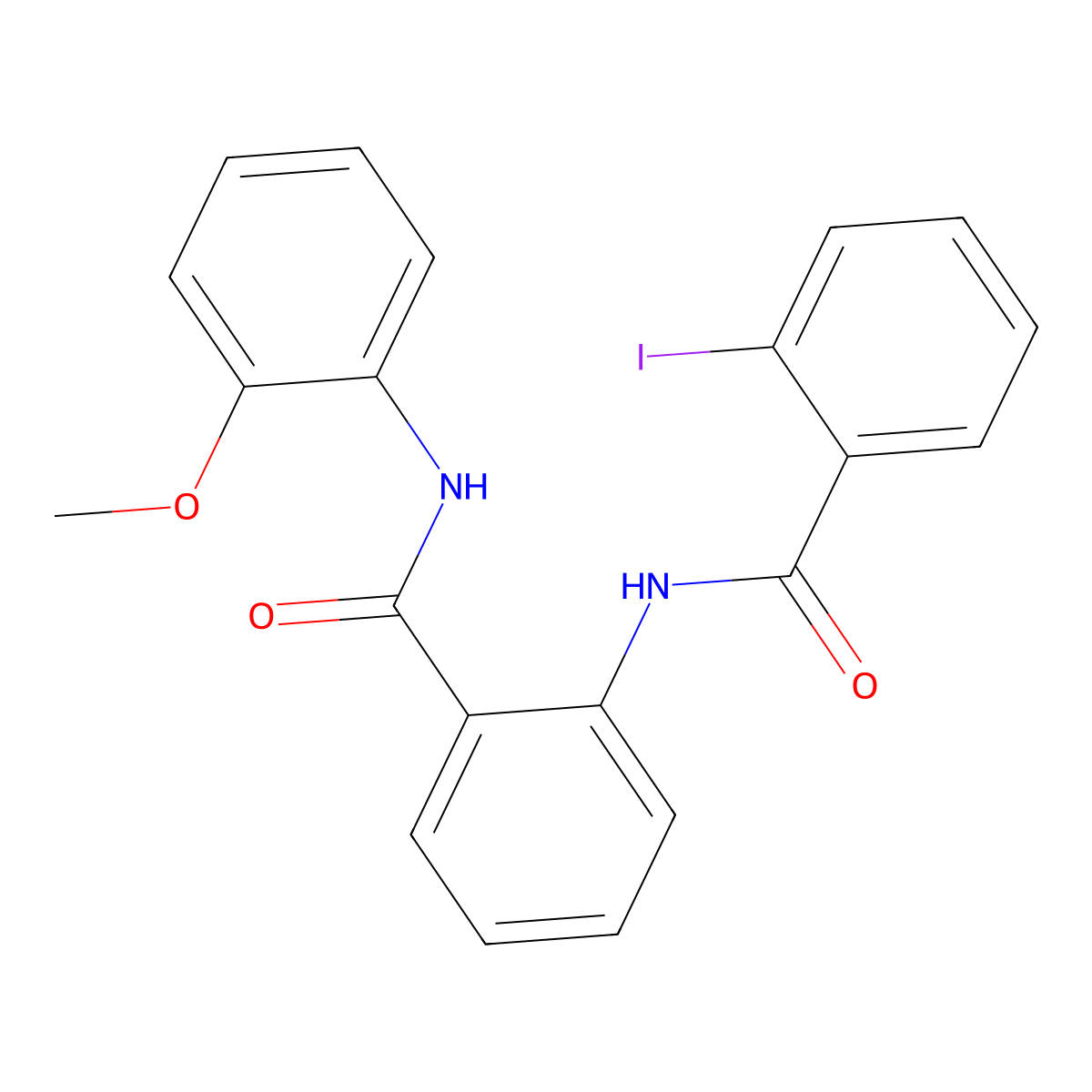 2-[(2-iodobenzoyl)amino]-N-(2-methoxyphenyl)benzamide molecular structure, CAS 694443-46-4