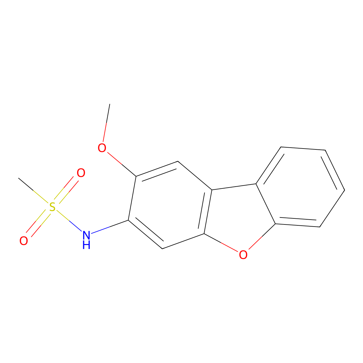 N-(2-methoxydibenzofuran-3-yl)methanesulfonamide molecular structure, CAS 694443-52-2
