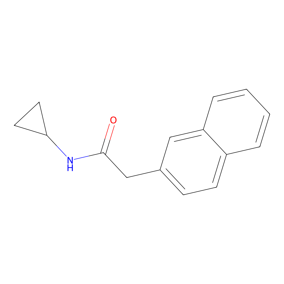 N-cyclopropyl-2-(naphthalen-2-yl)acetamide molecular structure, CAS 694443-60-2