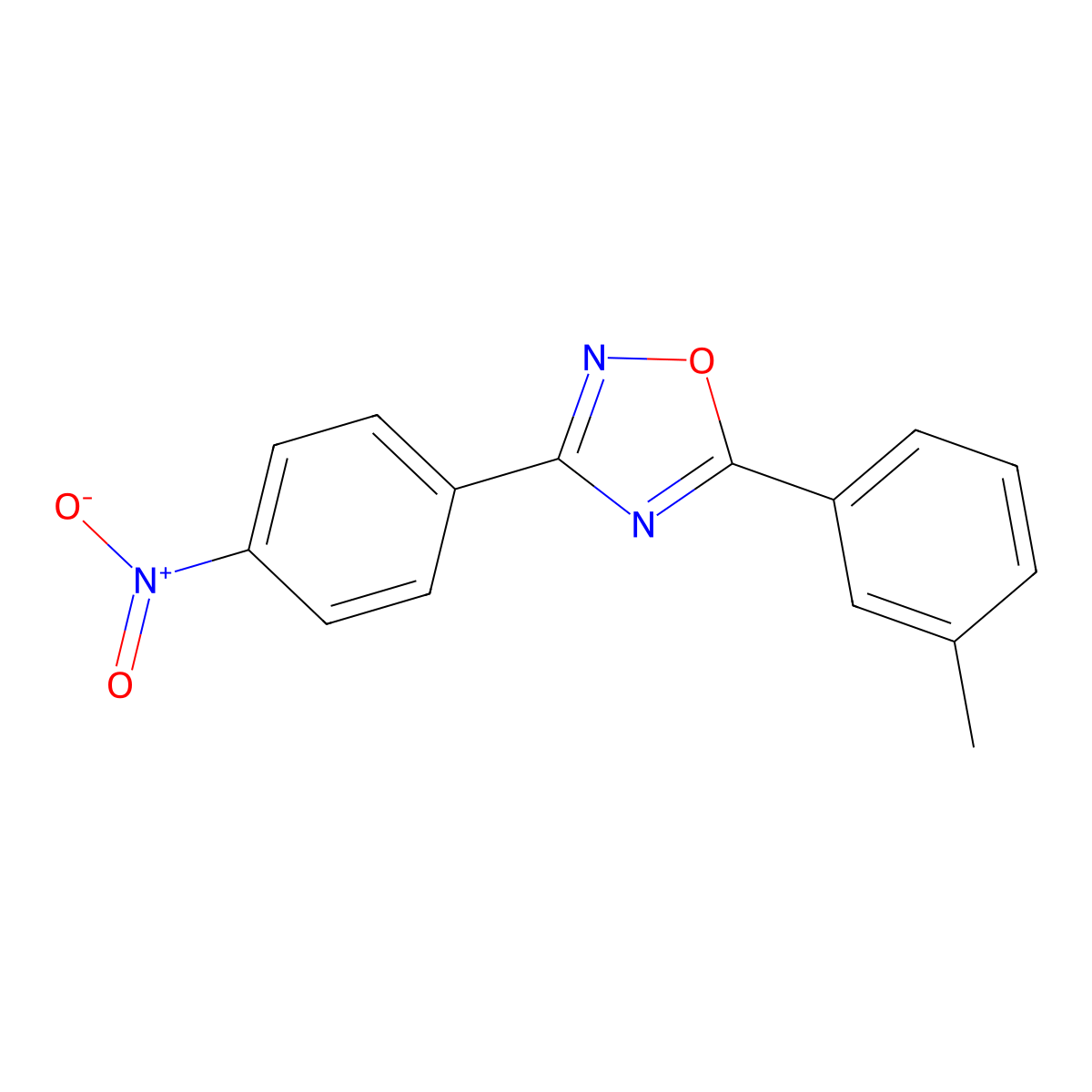 5-(3-Methylphenyl)-3-(4-nitrophenyl)-1,2,4-oxadiazole molecular structure, CAS 694443-86-2